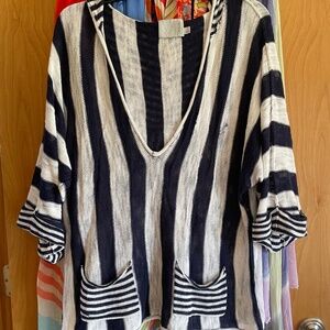 Michel Stars hooded Cotton Blend Sweater (L)